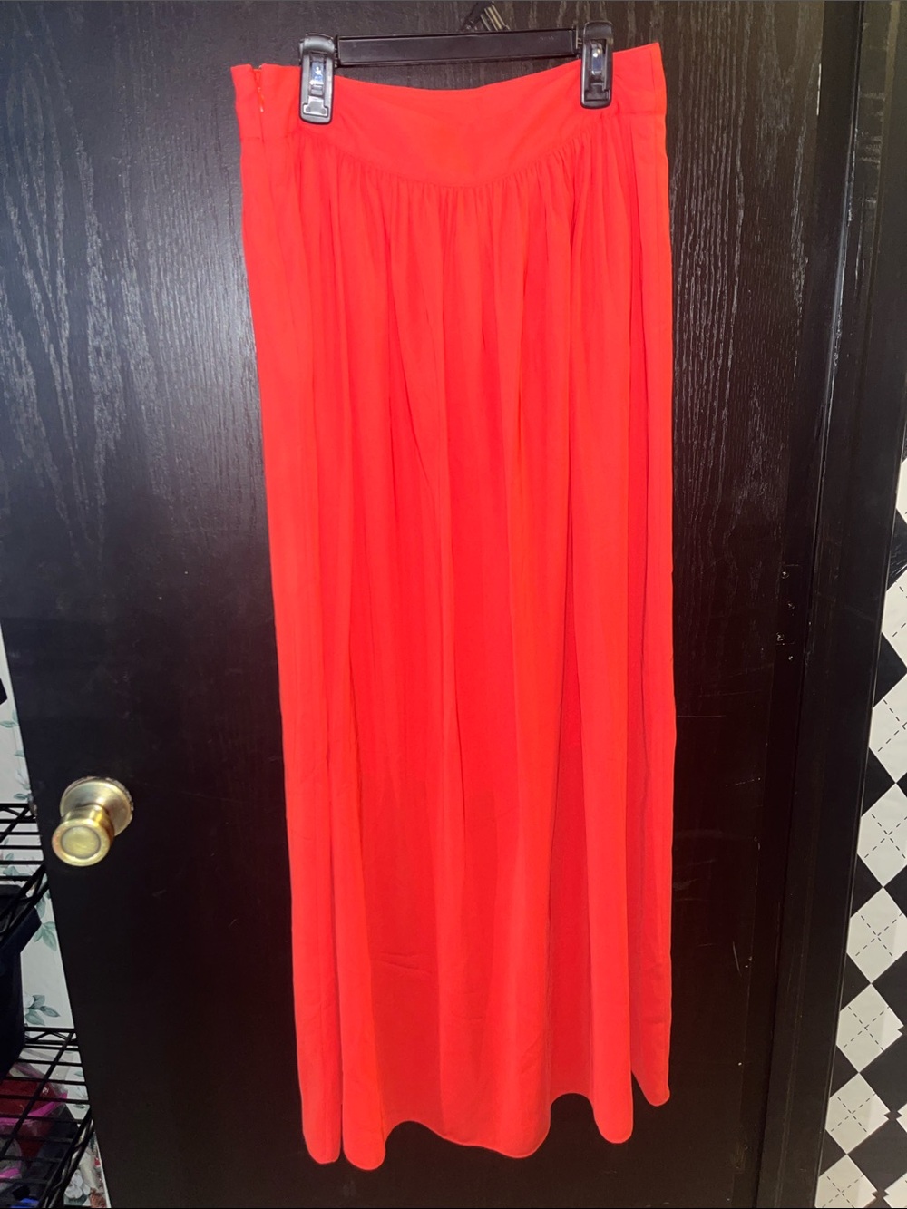 Banana Republic Bright coral Pleated Maxi Skirt see pictures